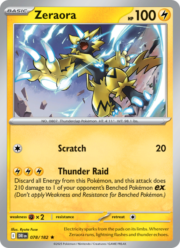 Zeraora 078/244 — Destined Rivals (English Pokémon TCG card)