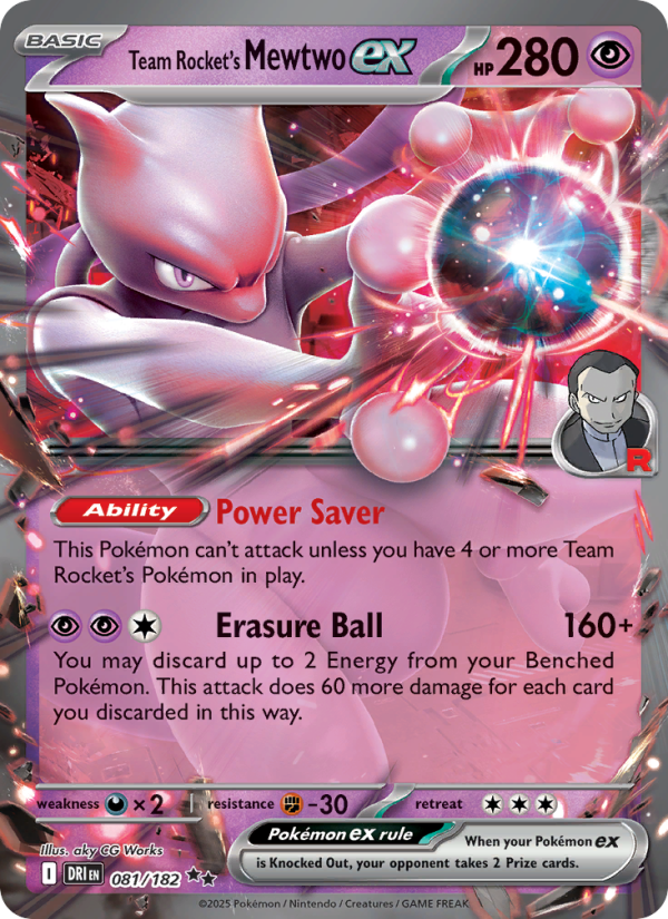 Team Rocket's Mewtwo ex 081/244 — Destined Rivals (English Pokémon TCG card)