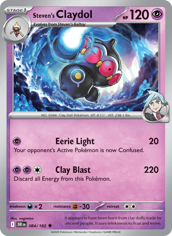 Steven's Claydol 084/244 — Destined Rivals (English Pokémon TCG card)