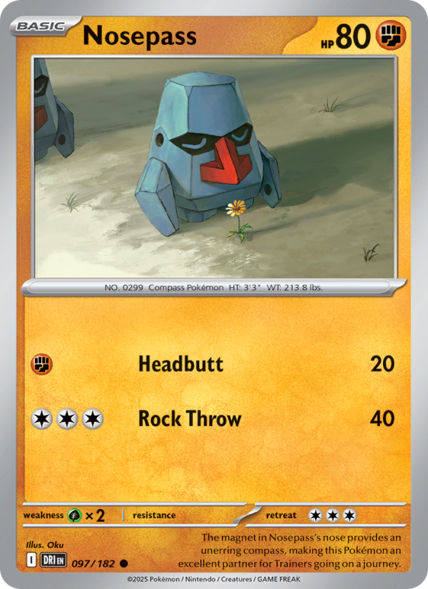 Nosepass 097/244 — Destined Rivals (English Pokémon TCG card)