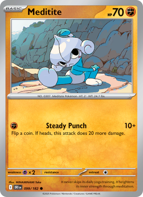 Meditite 099/244 — Destined Rivals (English Pokémon TCG card)