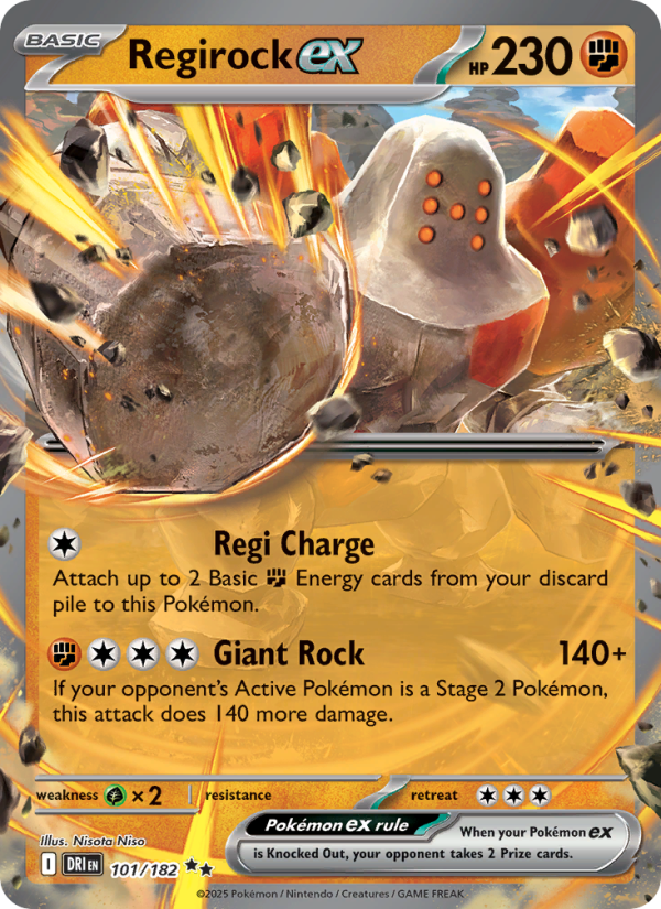Regirock ex 101/244 — Destined Rivals (English Pokémon TCG card)