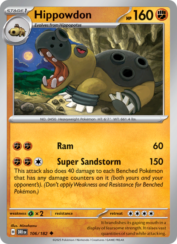 Hippowdon 106/244 — Destined Rivals (English Pokémon TCG card)