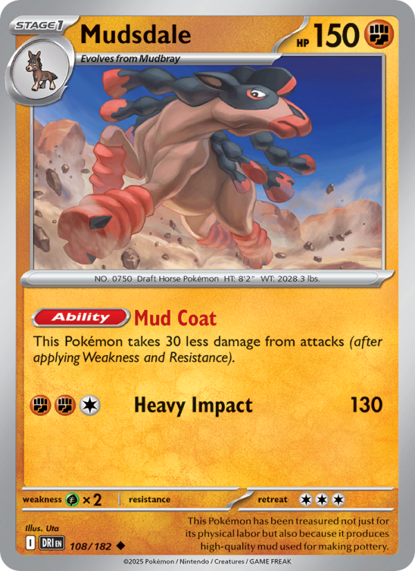 Mudsdale 108/244 — Destined Rivals (English Pokémon TCG card)