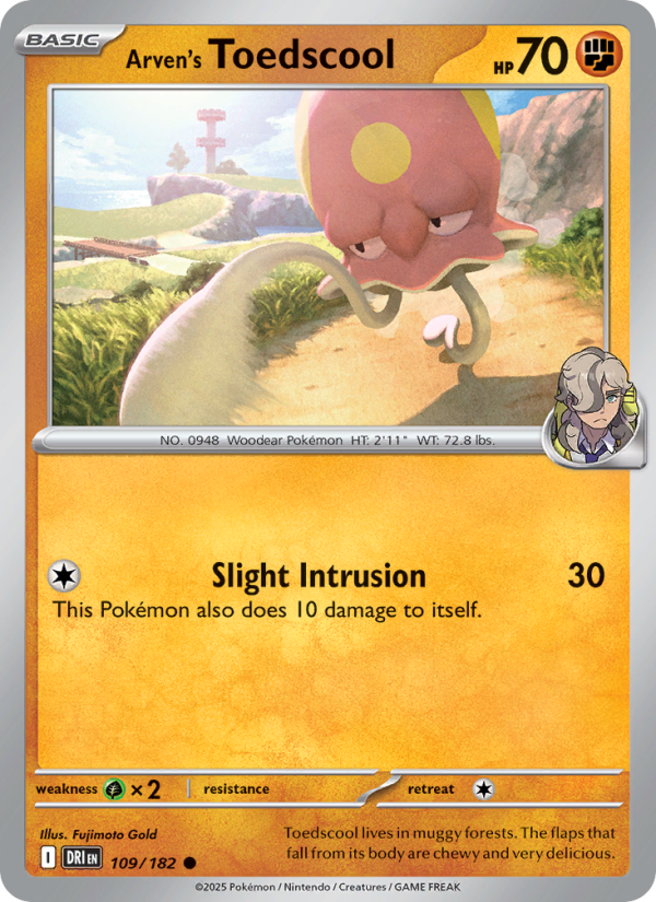 Arven's Toedscool 109/244 — Destined Rivals (English Pokémon TCG card)