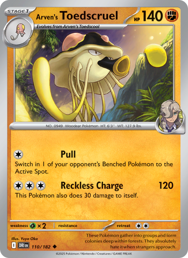 Arven's Toedscruel 110/244 — Destined Rivals (English Pokémon TCG card)