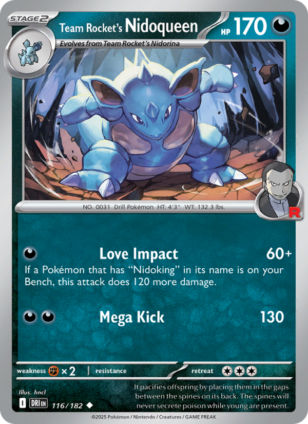 Team Rocket's Nidoqueen 116/244 — Destined Rivals (English Pokémon TCG card)