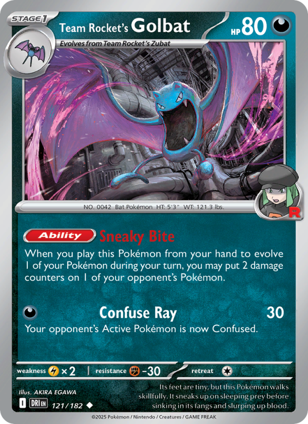 Team Rocket's Golbat 121/244 — Destined Rivals (English Pokémon TCG card)