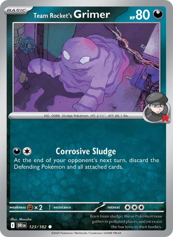 Team Rocket's Grimer 123/244 — Destined Rivals (English Pokémon TCG card)
