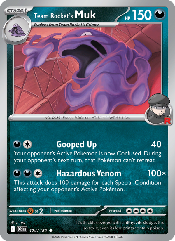 Team Rocket's Muk 124/244 — Destined Rivals (English Pokémon TCG card)