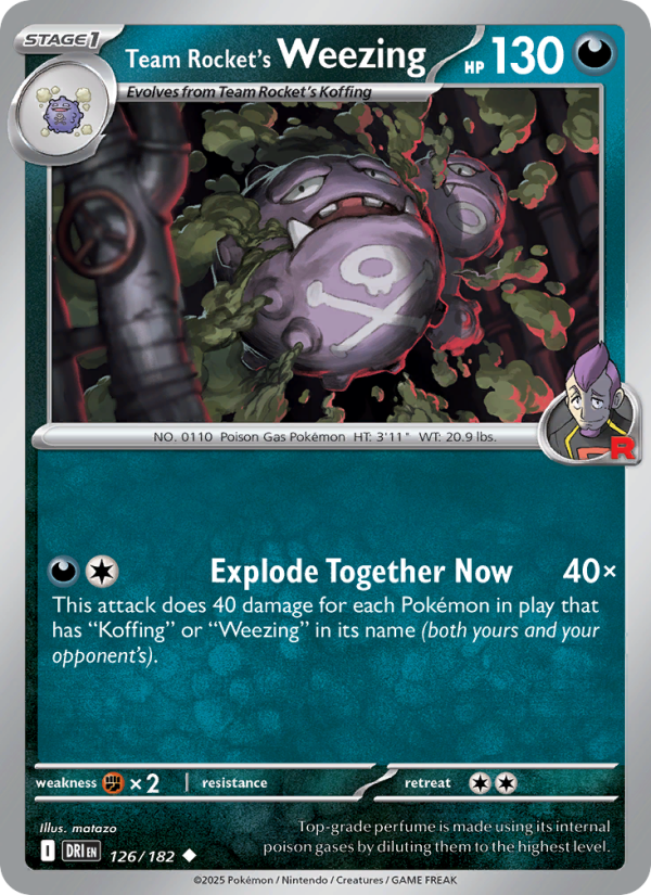 Team Rocket's Weezing 126/244 — Destined Rivals (English Pokémon TCG card)