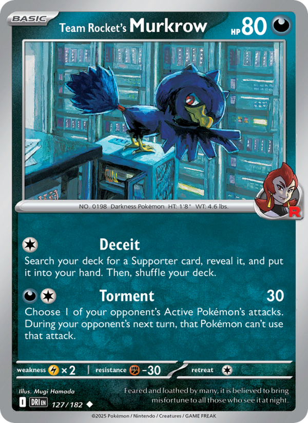 Team Rocket's Murkrow 127/244 — Destined Rivals (English Pokémon TCG card)