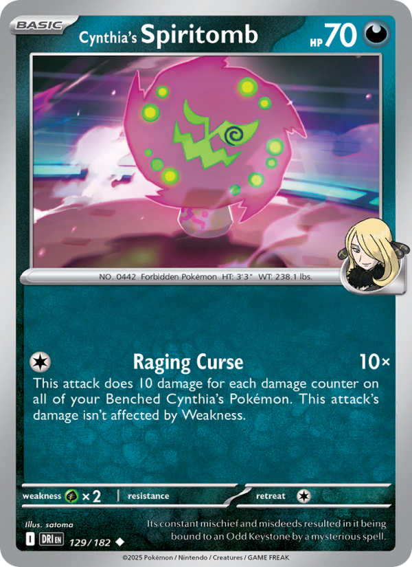 Cynthia's Spiritomb 129/244 — Destined Rivals (English Pokémon TCG card)