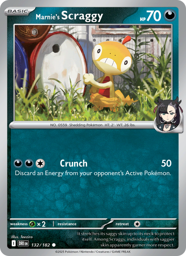 Marnie's Scraggy 132/244 — Destined Rivals (English Pokémon TCG card)