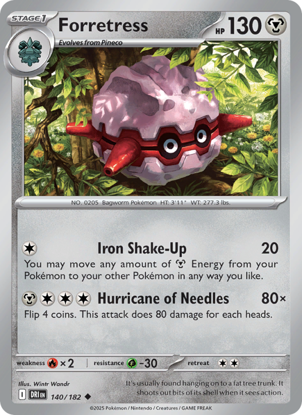 Forretress 140/244 — Destined Rivals (English Pokémon TCG card)