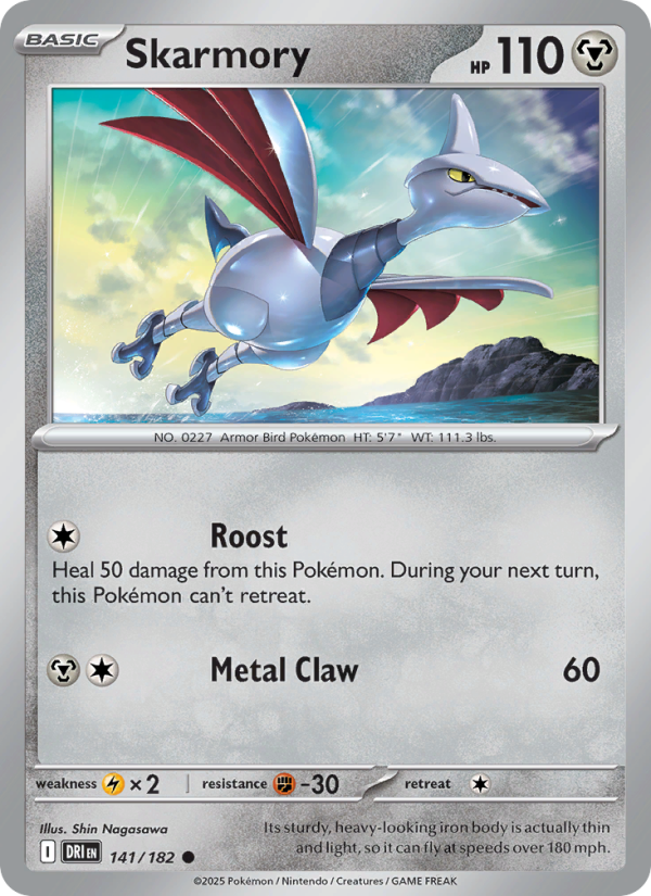 Skarmory 141/244 — Destined Rivals (English Pokémon TCG card)