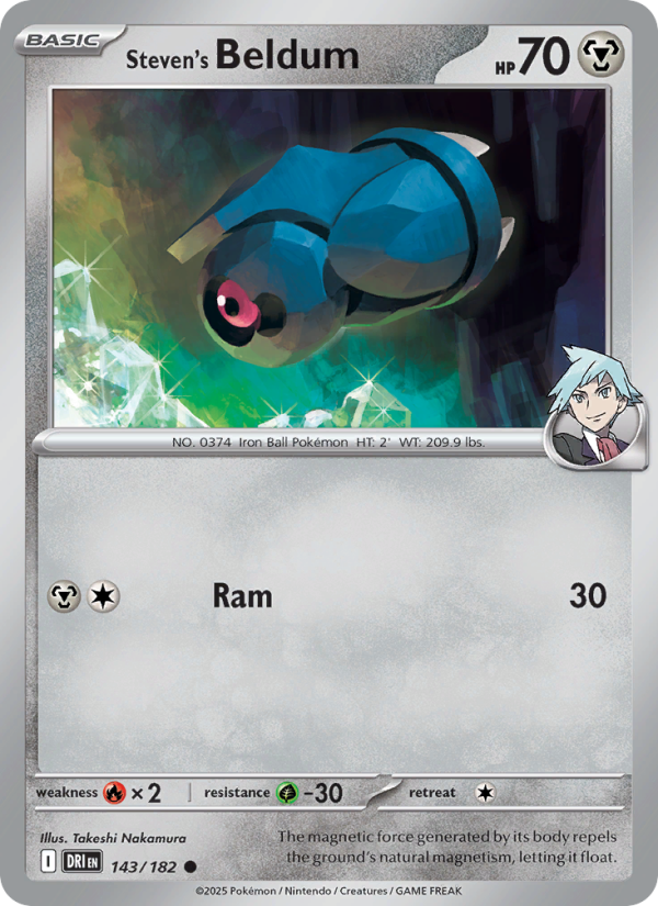 Steven's Beldum 143/244 — Destined Rivals (English Pokémon TCG card)