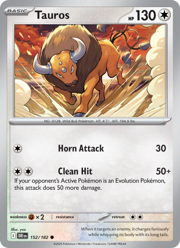 Tauros 152/244 — Destined Rivals (English Pokémon TCG card)