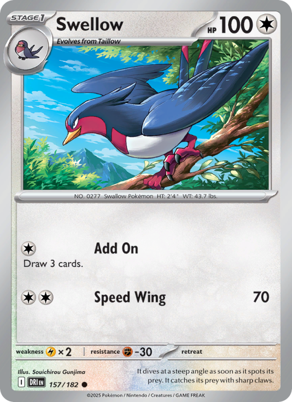 Swellow 157/244 — Destined Rivals (English Pokémon TCG card)