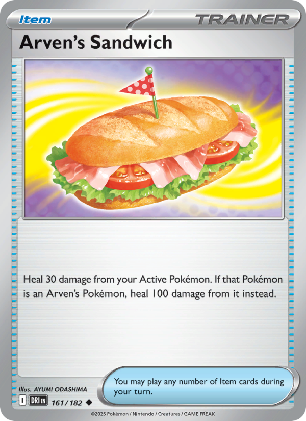 Arven's Sandwich 161/244 — Destined Rivals (English Pokémon TCG card)