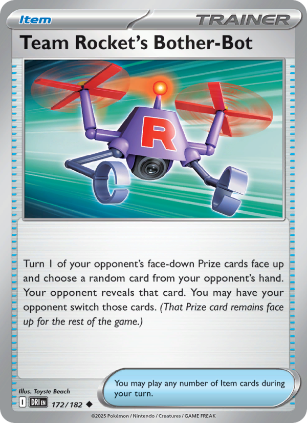 Team Rocket's Bother-Bot 172/244 — Destined Rivals (English Pokémon TCG card)