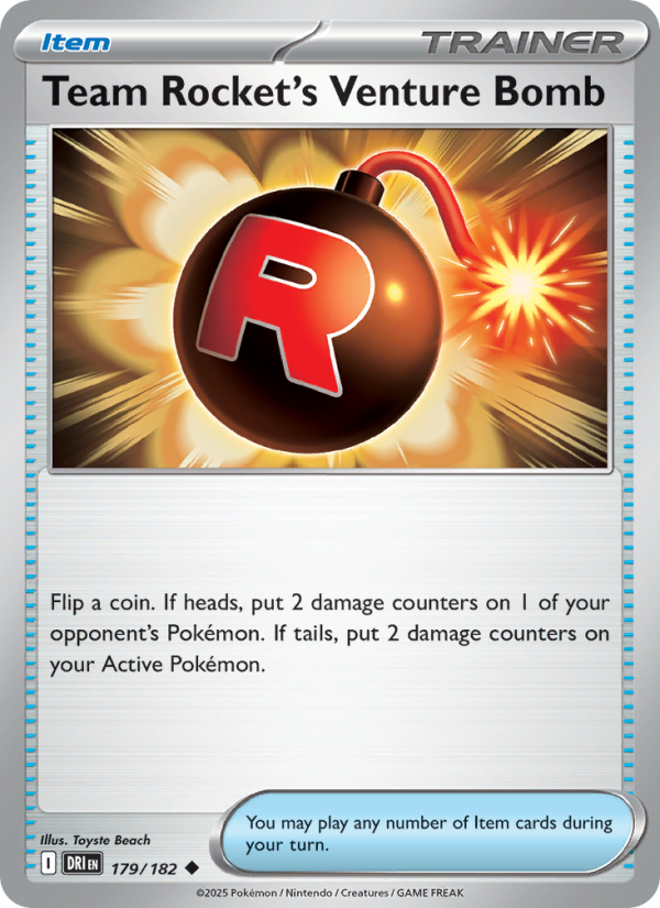 Team Rocket's Venture Bomb 179/244 — Destined Rivals (English Pokémon TCG card)