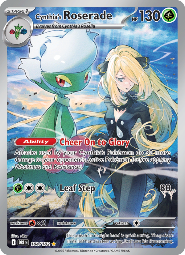 Cynthia's Roserade 184/244 — Destined Rivals (English Pokémon TCG card)