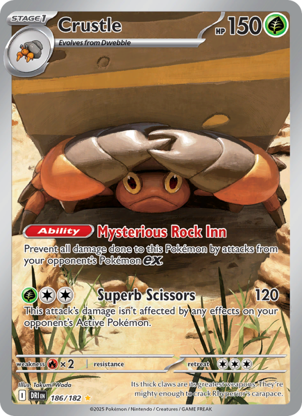 Crustle 186/244 — Destined Rivals (English Pokémon TCG card)