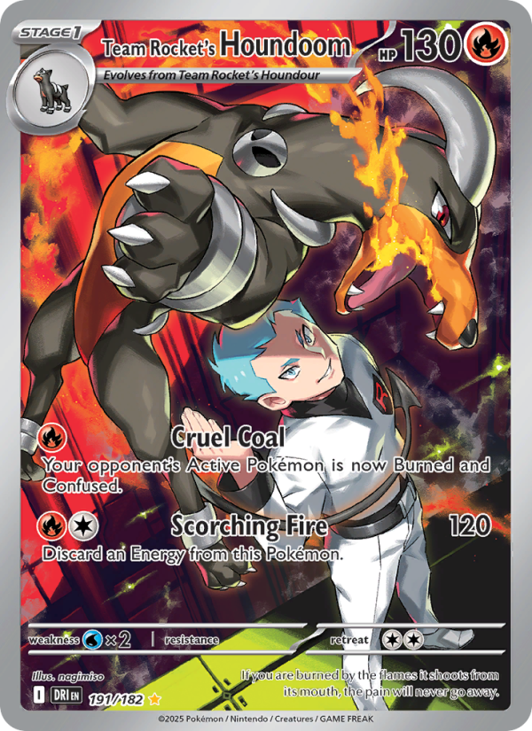 Team Rocket's Houndoom 191/244 — Destined Rivals (English Pokémon TCG card)
