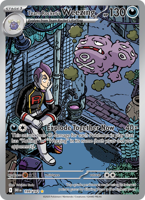 Team Rocket's Weezing 199/244 — Destined Rivals (English Pokémon TCG card)