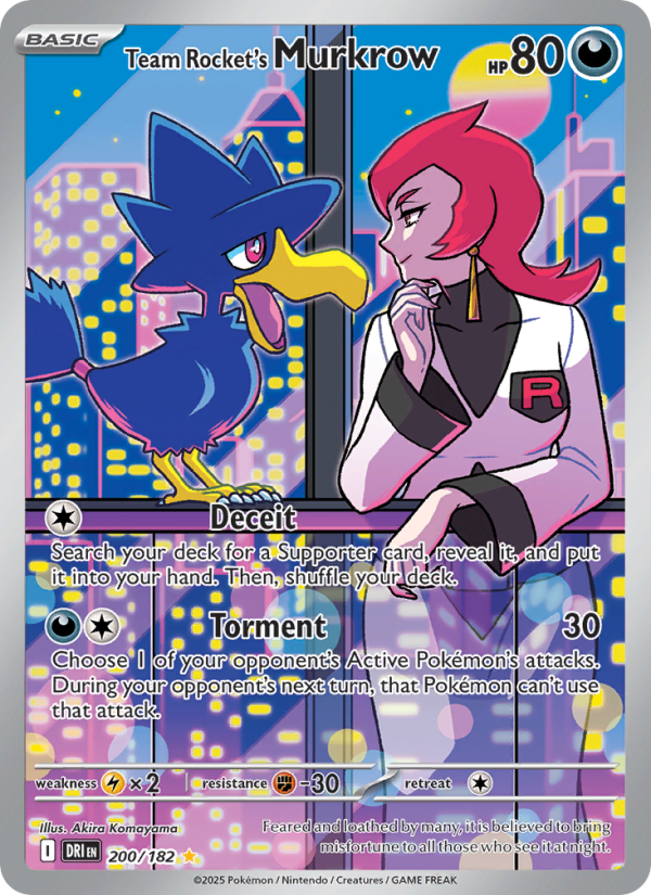 Team Rocket's Murkrow 200/244 — Destined Rivals (English Pokémon TCG card)