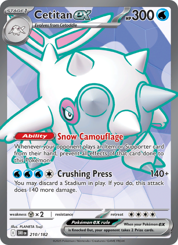 Cetitan ex 210/244 — Destined Rivals (English Pokémon TCG card)