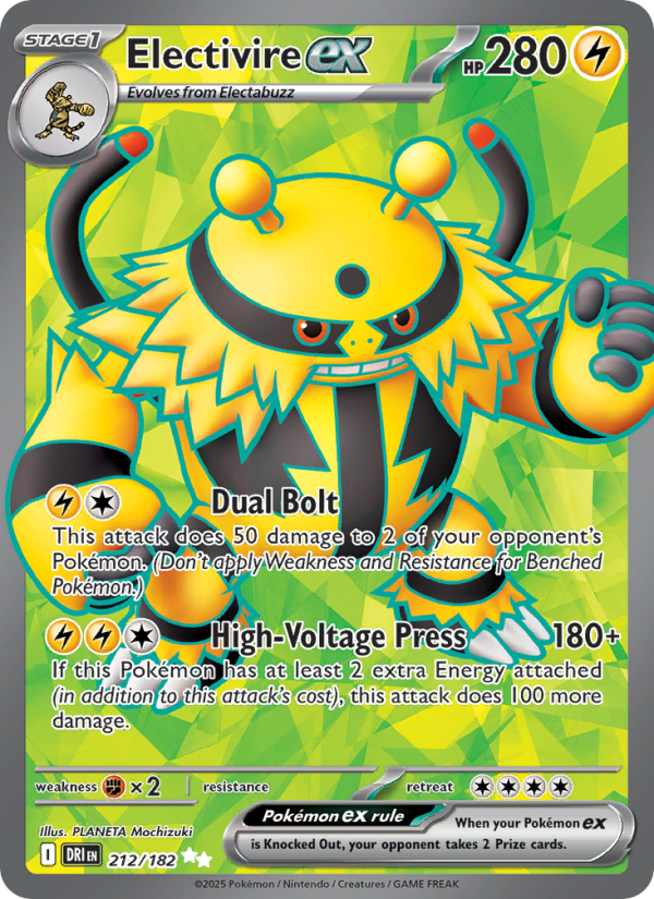 Electivire ex 212/244 — Destined Rivals (English Pokémon TCG card)
