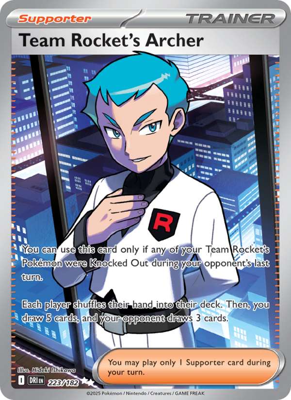Team Rocket's Archer 223/244 — Destined Rivals (English Pokémon TCG card)
