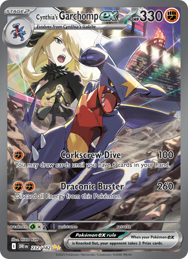 Cynthia's Garchomp ex 232/244 — Destined Rivals (English Pokémon TCG card)