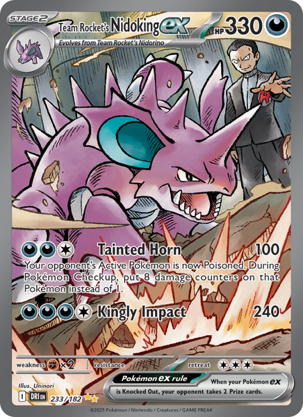 Team Rocket's Nidoking ex 233/244 — Destined Rivals (English Pokémon TCG card)