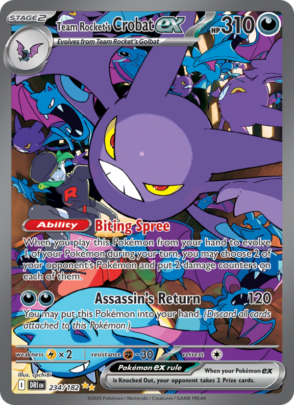 Team Rocket's Crobat ex 234/244 — Destined Rivals (English Pokémon TCG card)