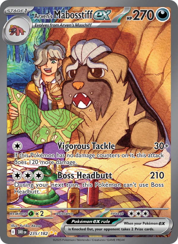 Arven's Mabosstiff ex 235/244 — Destined Rivals (English Pokémon TCG card)