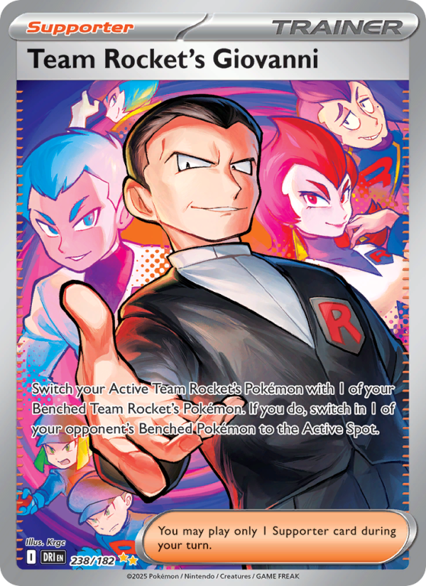 Team Rocket's Giovanni 238/244 — Destined Rivals (English Pokémon TCG card)