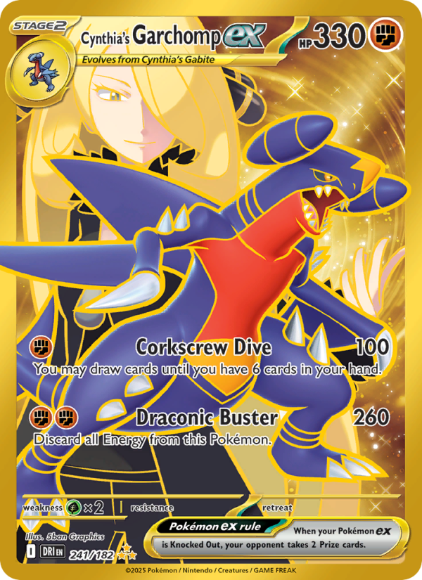Cynthia's Garchomp ex 241/244 — Destined Rivals (English Pokémon TCG card)