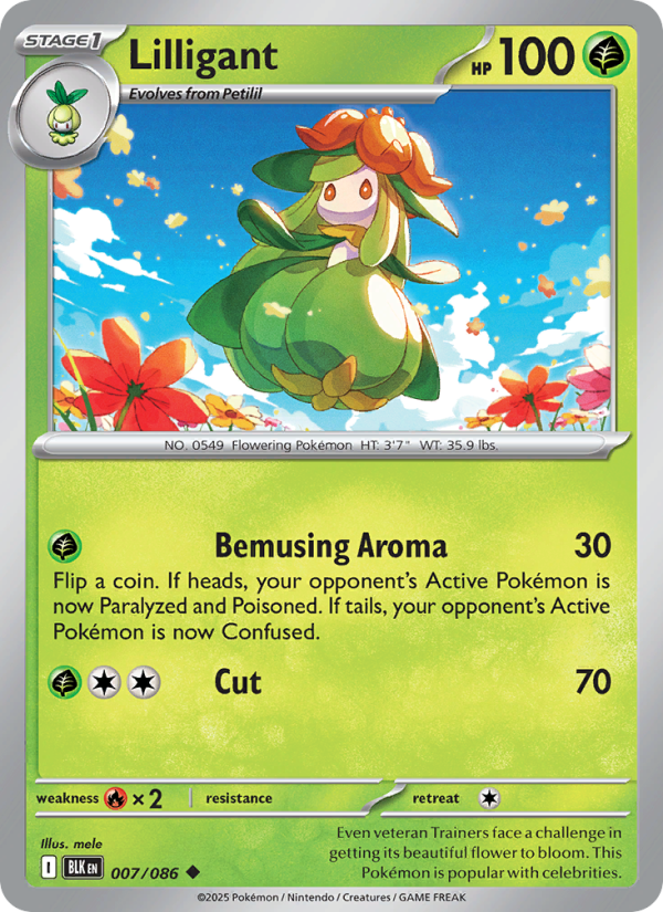 Lilligant 007/172 — Black Bolt (English Pokémon TCG card)