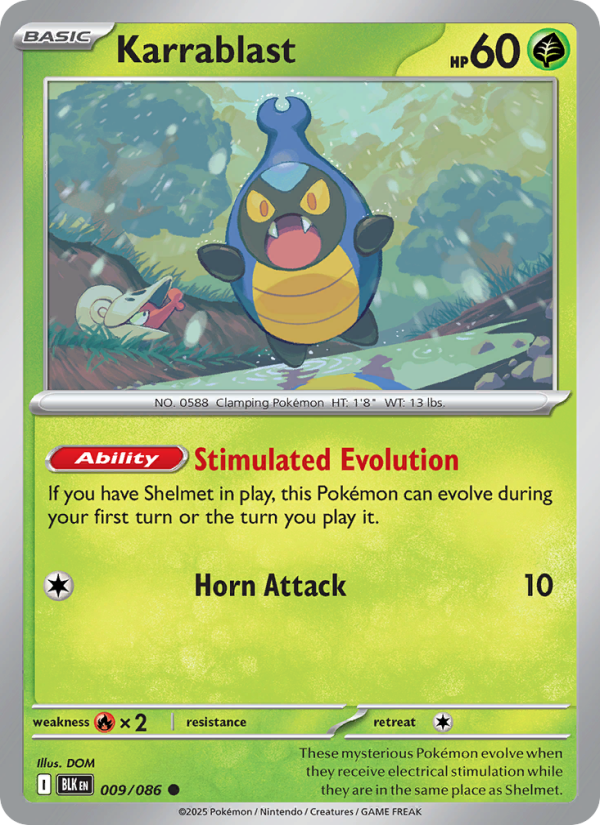 Karrablast 009/172 — Black Bolt (English Pokémon TCG card)