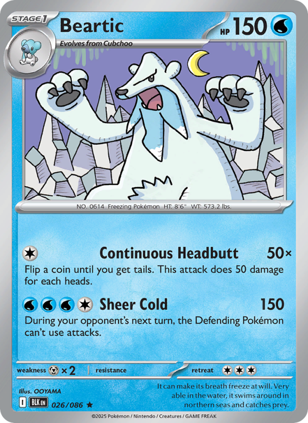 Beartic 026/172 — Black Bolt (English Pokémon TCG card)