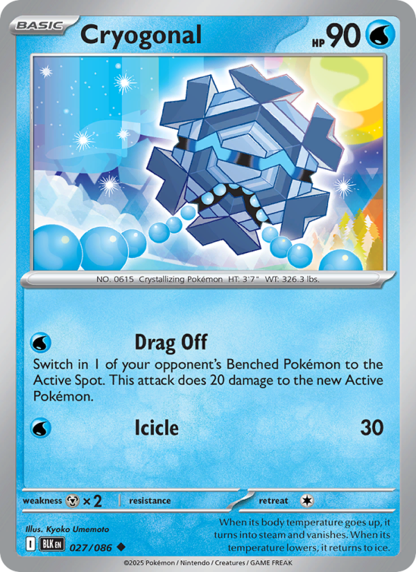 Cryogonal 027/172 — Black Bolt (English Pokémon TCG card)