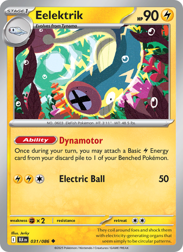 Eelektrik 031/172 — Black Bolt (English Pokémon TCG card)