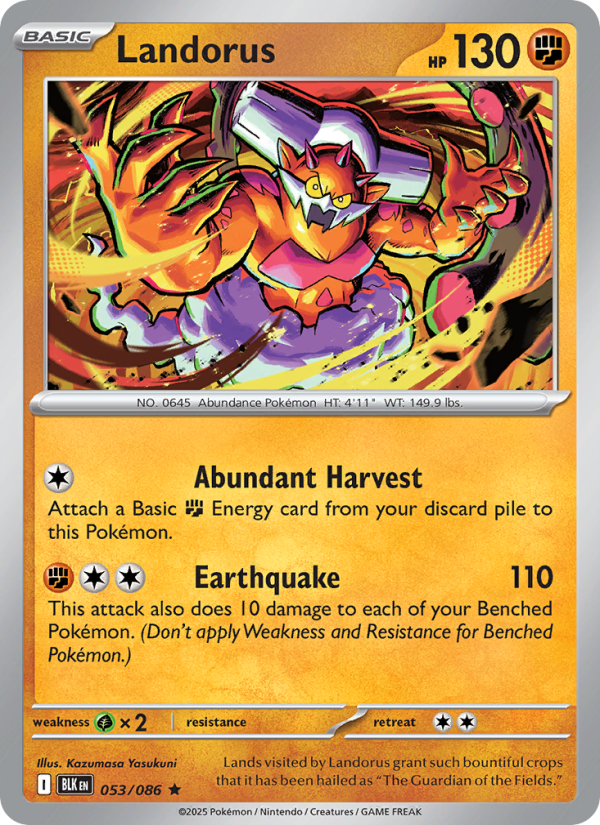 Landorus 053/172 — Black Bolt (English Pokémon TCG card)