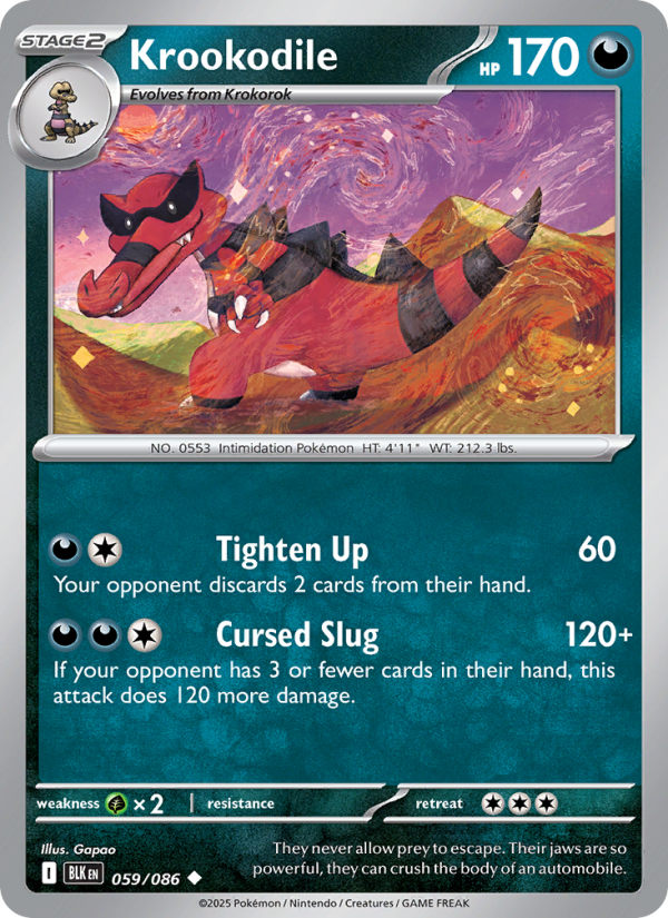 Krookodile 059/172 — Black Bolt (English Pokémon TCG card)