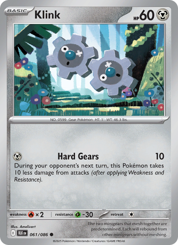 Klink 061/172 — Black Bolt (English Pokémon TCG card)