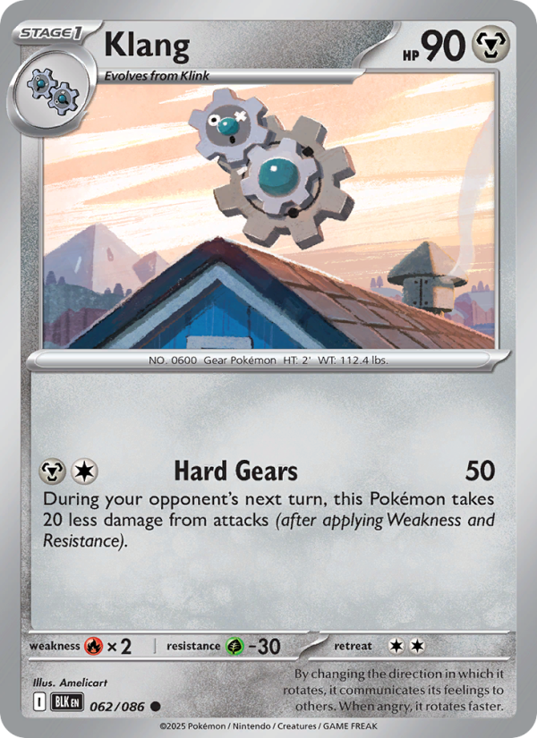 Klang 062/172 — Black Bolt (English Pokémon TCG card)