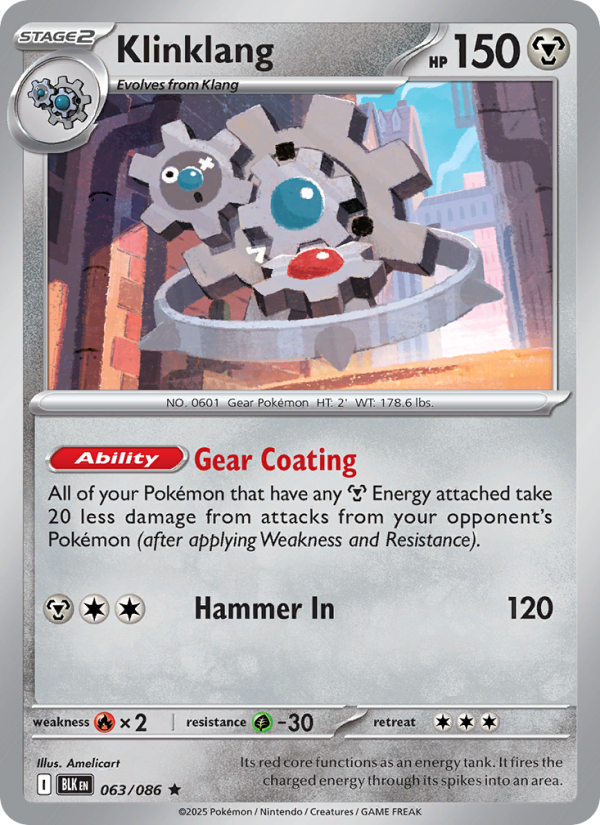 Klinklang 063/172 — Black Bolt (English Pokémon TCG card)